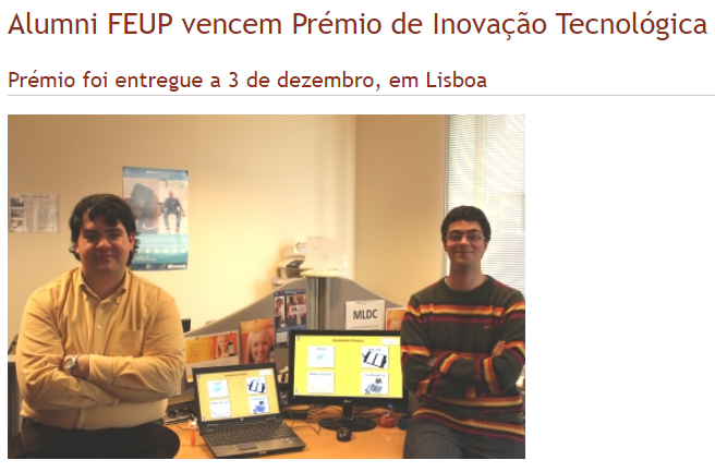 Alumni FEUP vencem Prémio de Inovação Tecnológica